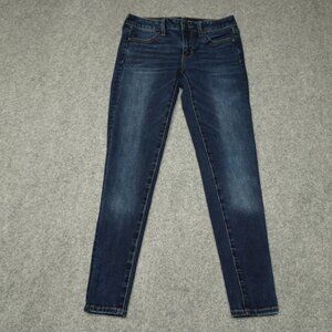Women's Blue Medium Wash Stretch Skinny Jeans